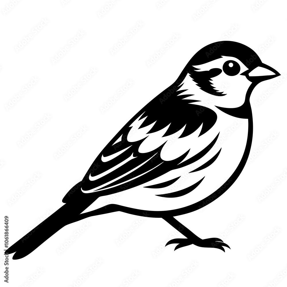 sparrow silhouette isolated on white sparrow silhouette isolated on white