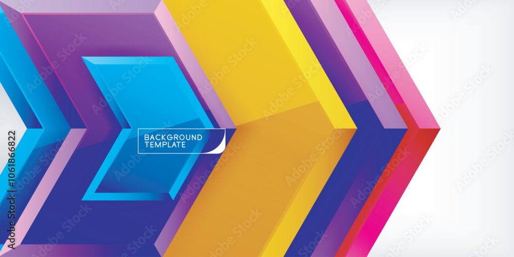 Vector 3d arrow techno design template Vector 3d arrow techno design template