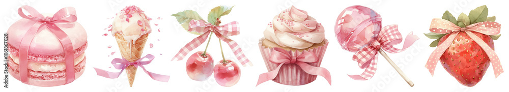 pink coquette png cut out element set pink coquette png cut out element set