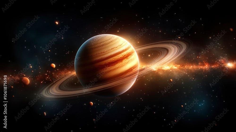 Saturn, The Ringed Planet in the Milky Way Galaxy Saturn, The Ringed Planet in the Milky Way Galaxy