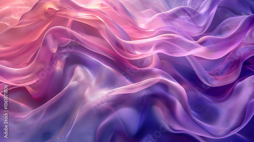 Abstract Background with Wavy Lines in Pink and Purple