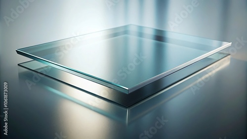 Wallpaper Mural Glass surface with a smooth mirror-like finish and subtle distortion, warped glass, blurred image, curved surface, smooth glass, rippled glass Torontodigital.ca