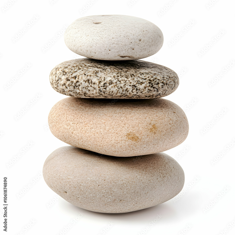 Fototapeta premium Stack of Balanced Stones, calm, zen, meditation, spa, relaxation