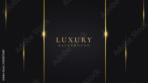 Abstract black and gold lines luxury background for wallpaper and presentation