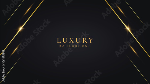 Abstract black and gold lines luxury background for wallpaper and presentation