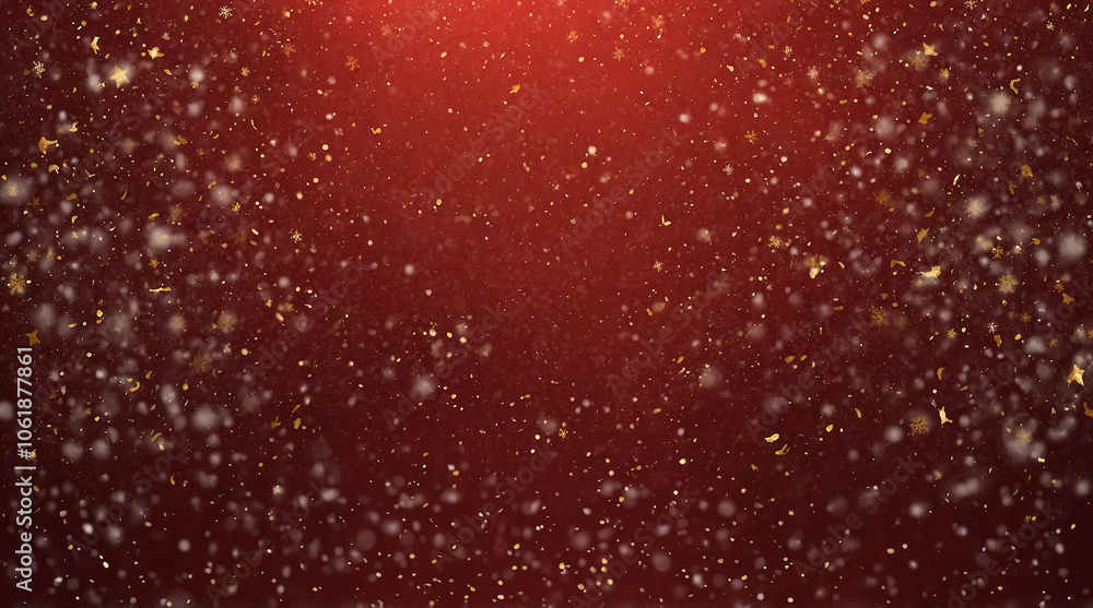 warm red Christmas background with subtle gold snowflakes and soft falling snow warm red Christmas background with subtle gold snowflakes and soft falling snow