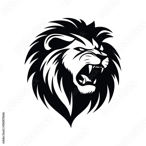 Roaring Lion sports mascot logo vector