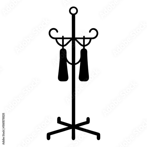 coat rack on white