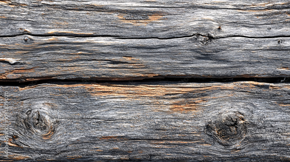 Fototapeta premium Weathered Cracked Grey Wood Seamless Texture