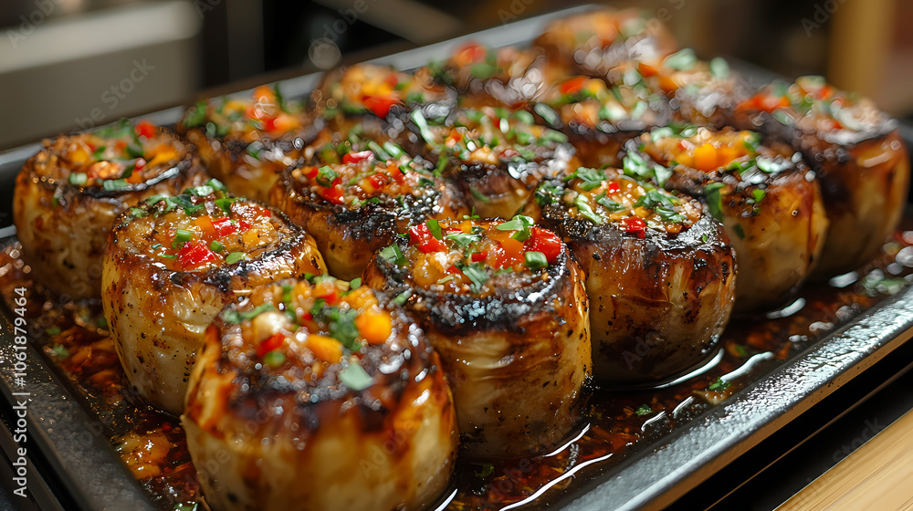 Stuffed Jewish-Italian Eggplant Rolls Stuffed Jewish-Italian Eggplant Rolls