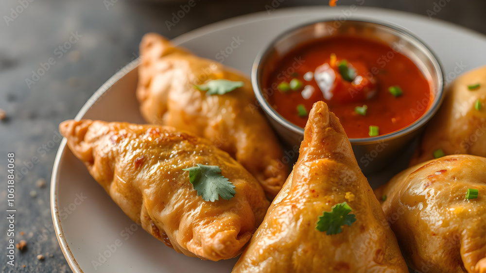 selective focus of Indian deep fried food samosa. selective focus of Indian deep fried food samosa.