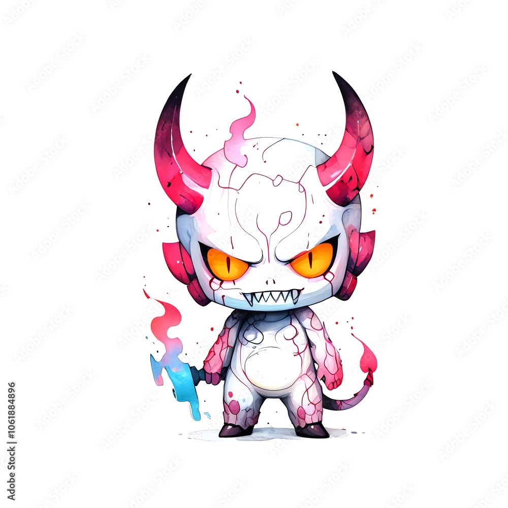 Cute Demon with Horns Cute Demon with Horns