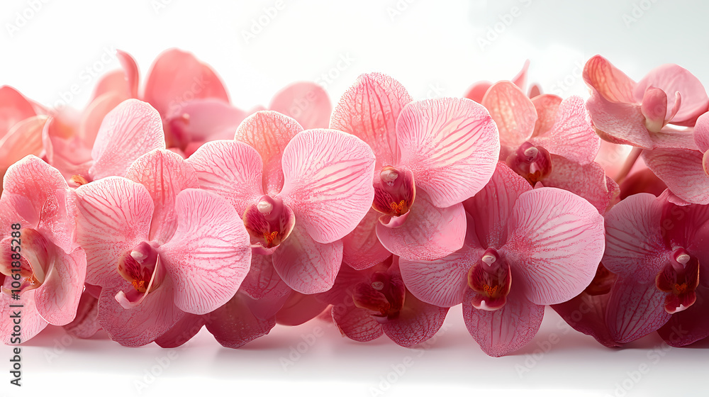 Oncidiums Orchids flowers Isolated on white background. Oncidiums Orchids flowers Isolated on white background.