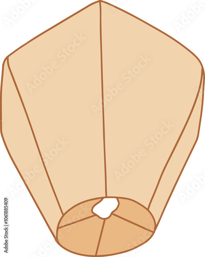 Chinese traditional sky lantern illustration