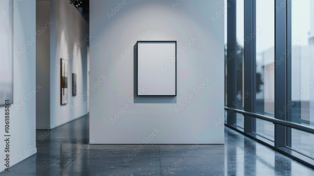 Photo frames on the wall, in a luxurious and minimalist interior with random background Photo frames on the wall, in a luxurious and minimalist interior with random background