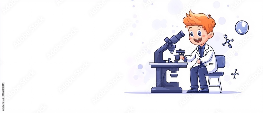 Obraz premium Young Scientist Examining Samples in a Laboratory Setting
