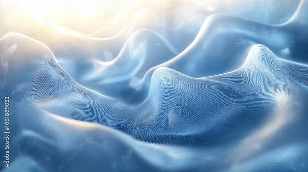 Obraz premium Soft Blue Waves of Coolness