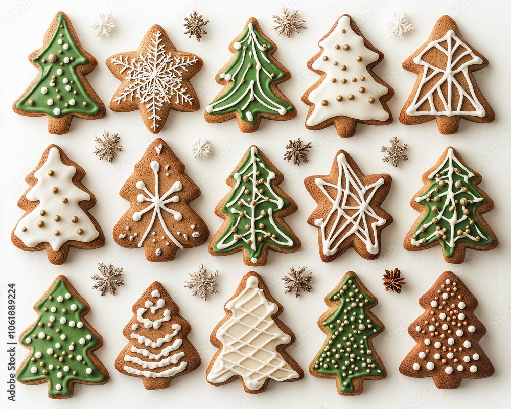 Decorated Christmas Cookies with Icing and Designs Decorated Christmas Cookies with Icing and Designs