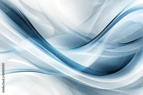 Abstract Blue and White Swirls