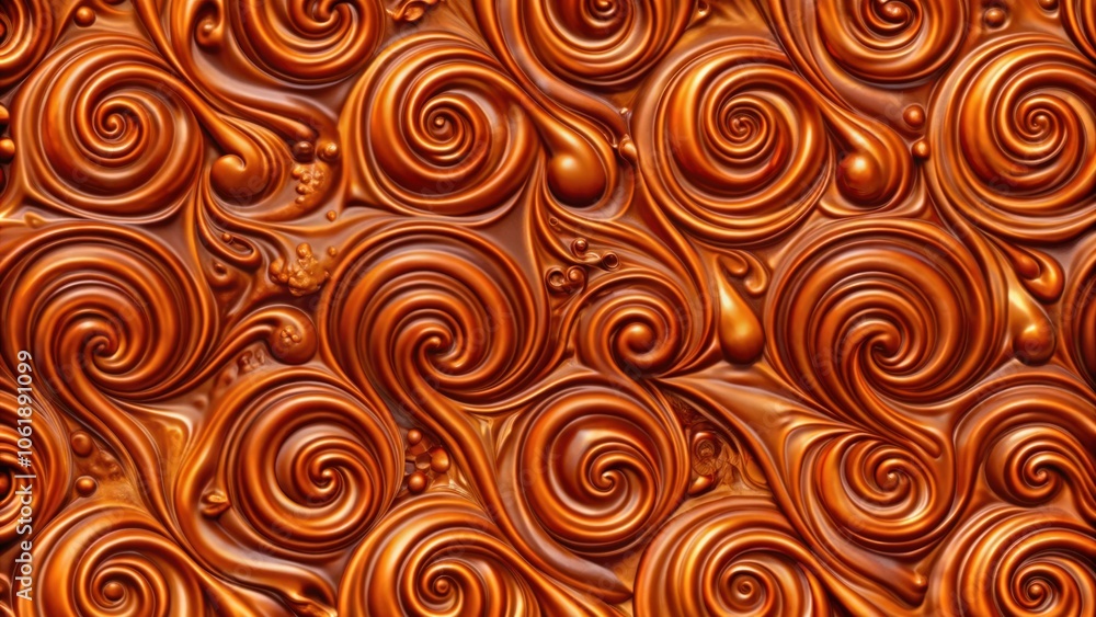 Abstract Swirling Copper Texture with Organic Shapes and Drops Abstract Swirling Copper Texture with Organic Shapes and Drops
