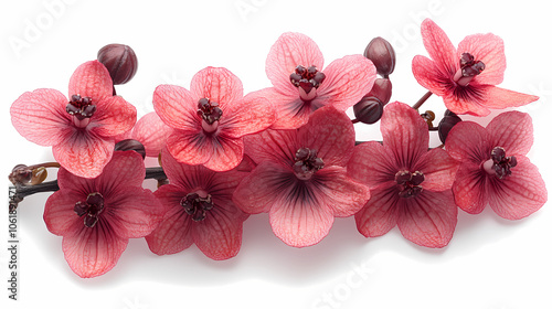 Oncidiums Orchids flowers  Isolated on white background. photo