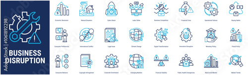 Business Disruption Icon Set 