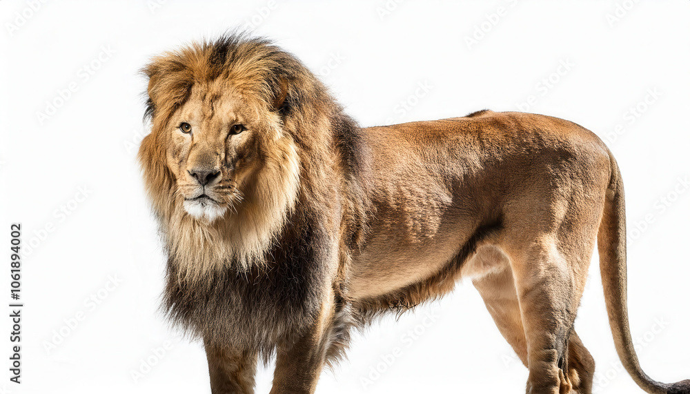 Obraz premium Lion on white background