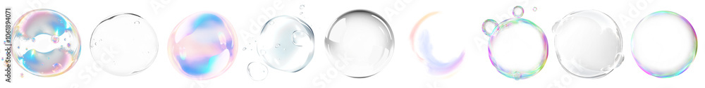PNG bubble overlay effect set PNG bubble overlay effect set