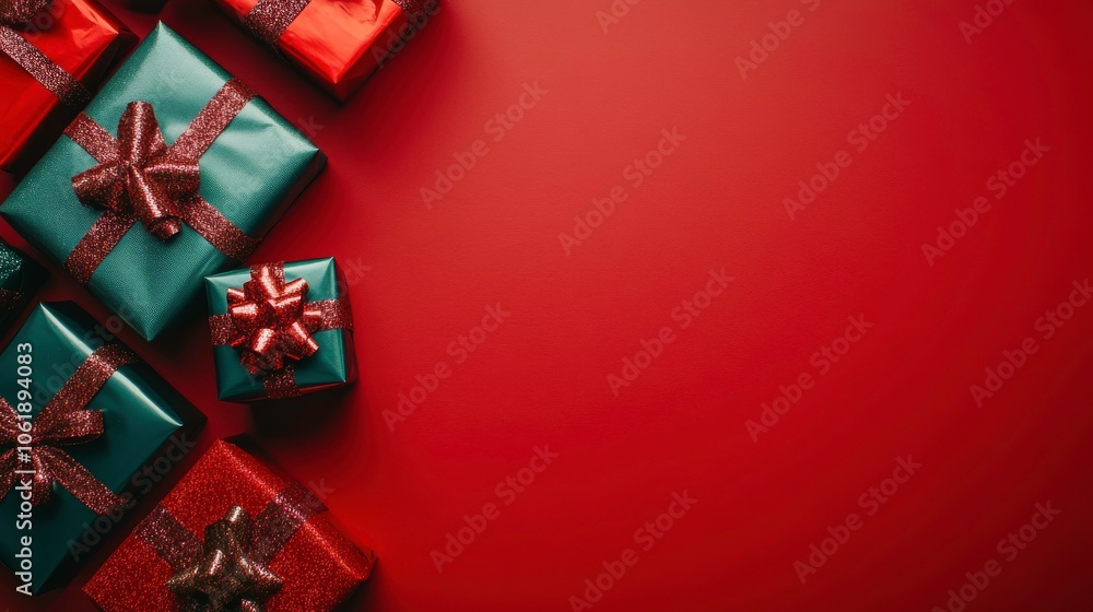 Colorful wrapped gifts on a warm background. Colorful wrapped gifts on a warm background.