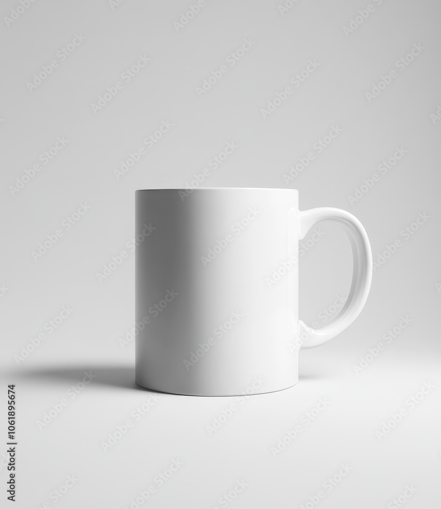 Blank white mug on a plain background Blank white mug on a plain background