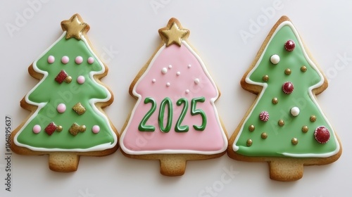 Wallpaper Mural Festive Christmas-themed decorated cookies. Torontodigital.ca