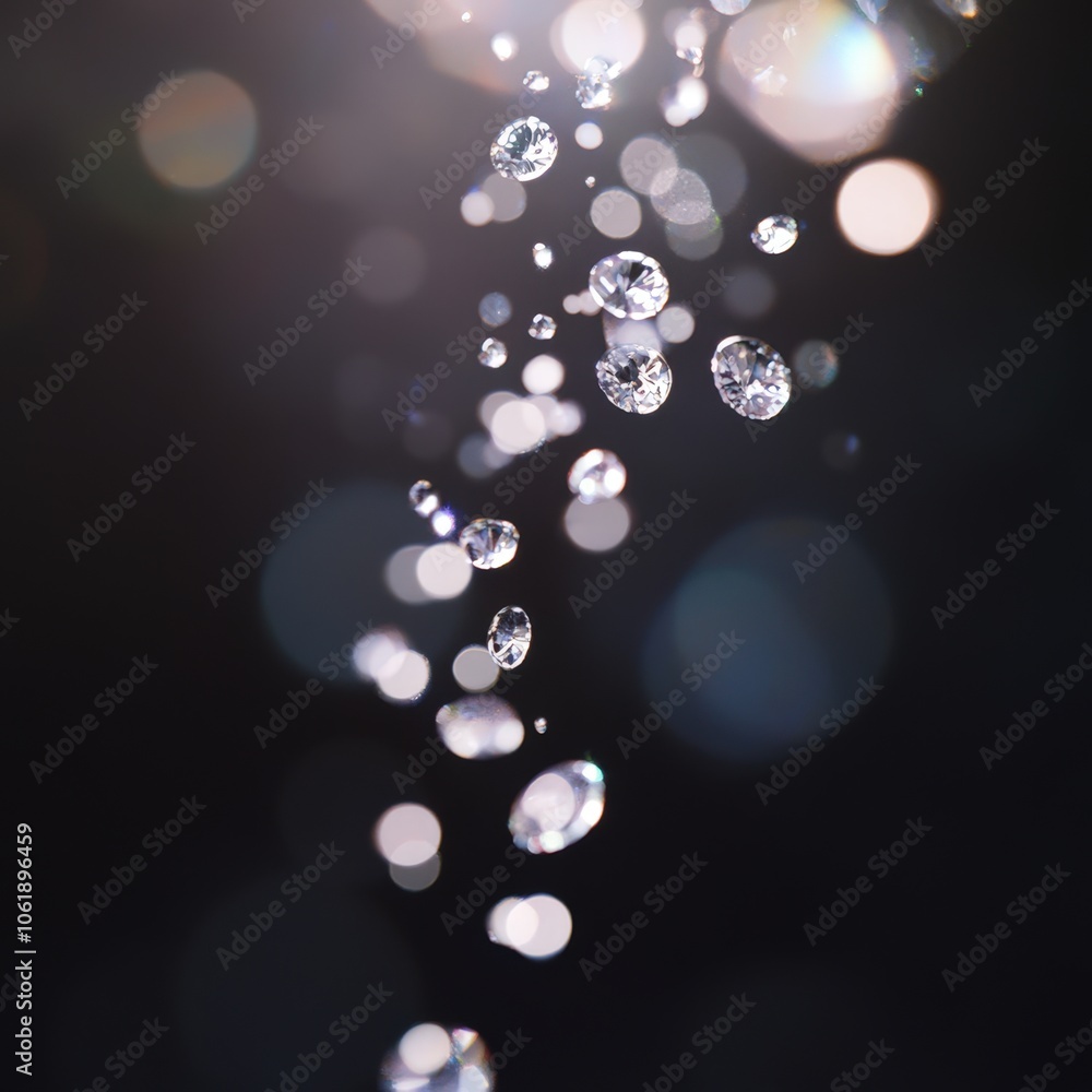 Sparkling diamonds against a dark background Sparkling diamonds against a dark background