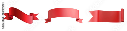Free Download Red ribbon banner png cut out element set - GFXLoad