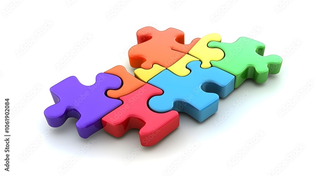 Interconnected Puzzle Pieces Symbolizing Adaptive Problem-Solving Approach