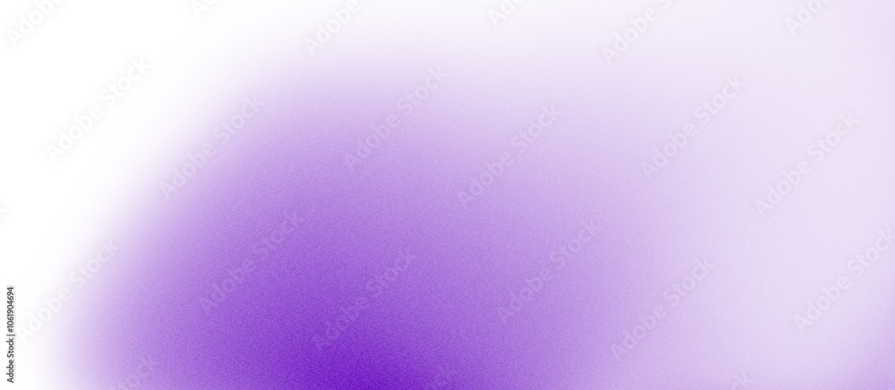 Fototapeta premium Grainy gradient violet color abstract background glowing wave dark backdrop, noise texture banner poster header design
