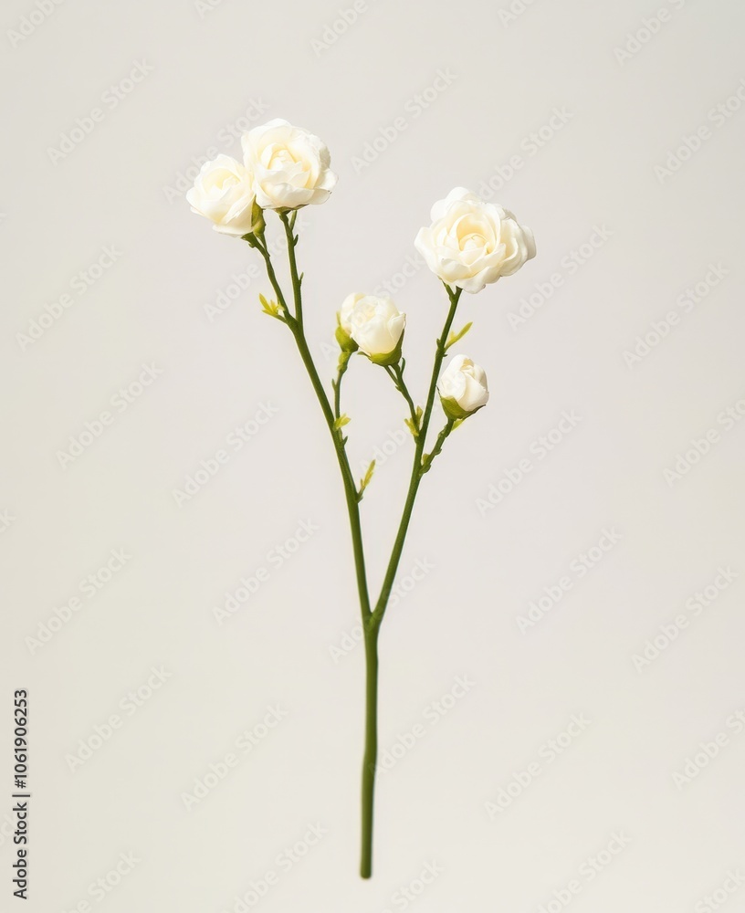 Elegant white roses on a minimalist background Elegant white roses on a minimalist background