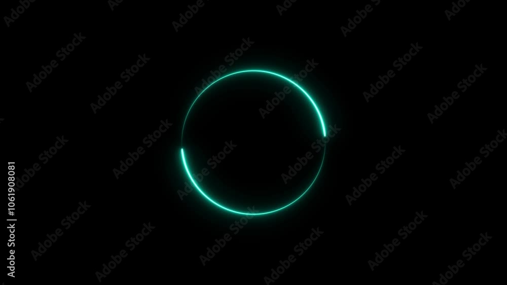 glowing neon circle icon black background 4k animation glowing neon circle icon black background 4k animation