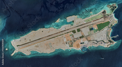 Wallpaper Mural Qatar, Al-Yasat Island from a bird's eye view in the Persian Gulf Torontodigital.ca