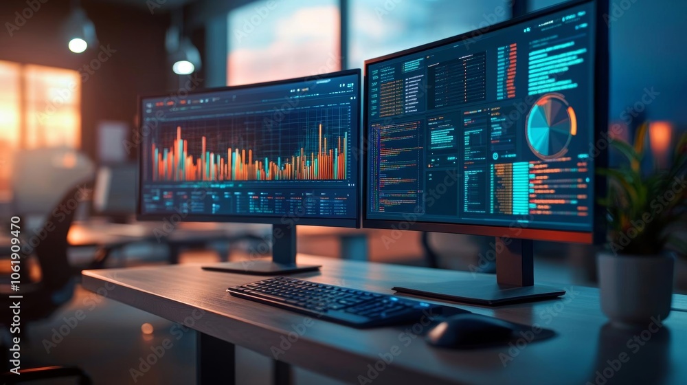 AIbased automation platform on dual monitors AIbased automation platform on dual monitors