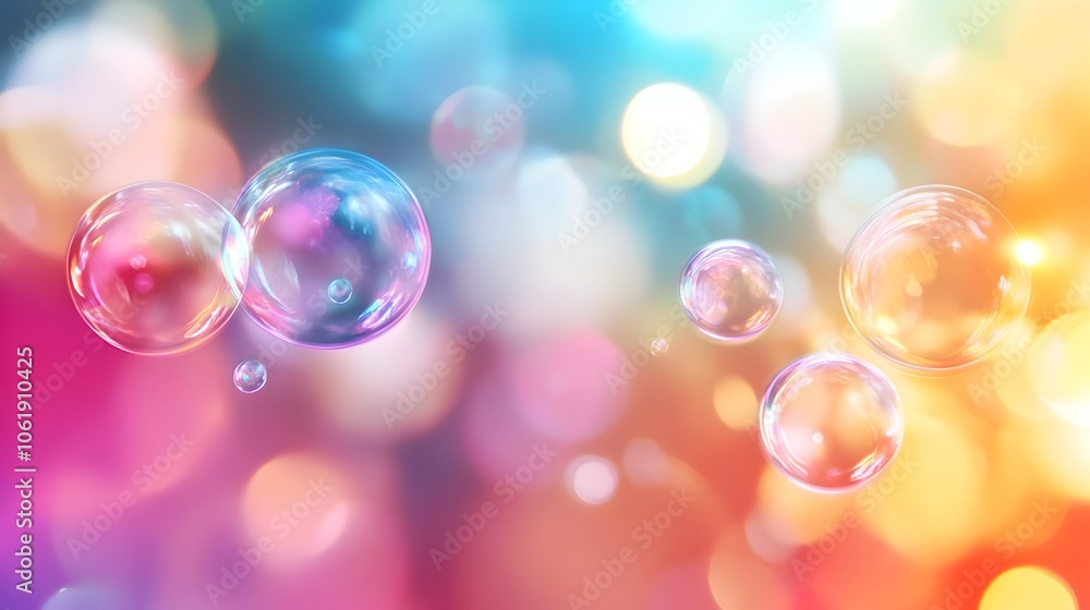 Vibrant Abstract Frosted Glass Overlay with Surrounding Gradient Spheres Vibrant Abstract Frosted Glass Overlay with Surrounding Gradient Spheres