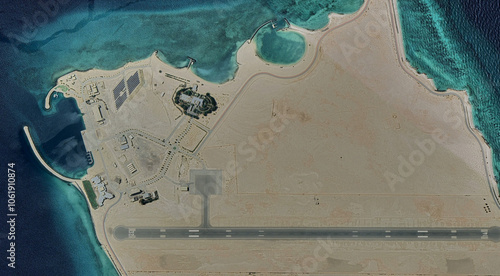 Wallpaper Mural Qatar, Al-Yasat Island from a bird's eye view in the Persian Gulf Torontodigital.ca