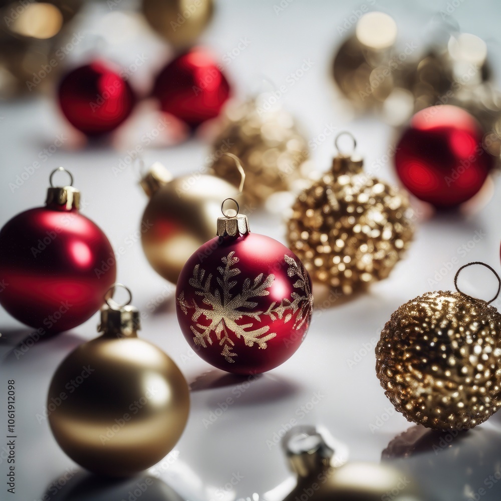 christmas balls on white background christmas balls on white background