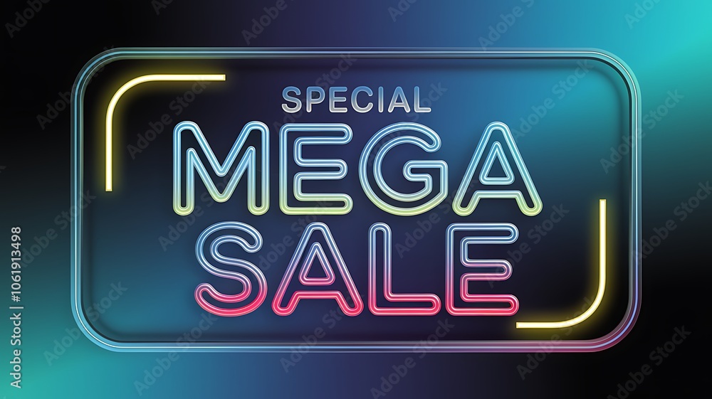 Fototapeta premium Neon Sign with 