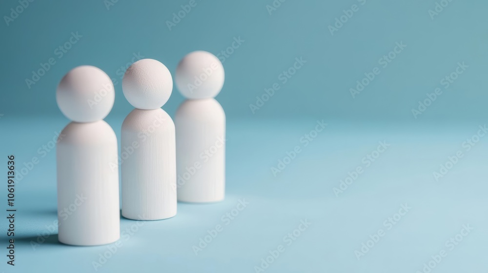 Employees as dominoes being set in motion by a leader, symbolizing chain reaction efficiency, workforce momentum, resource maximization Employees as dominoes being set in motion by a leader, symbolizing chain reaction efficiency, workforce momentum, resource maximization