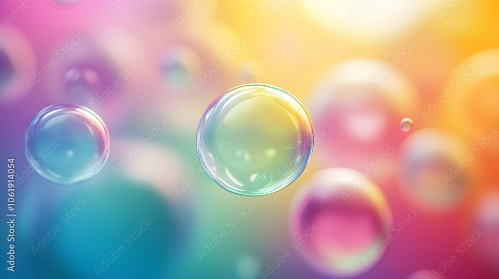 Vibrant Gradient Spheres Floating on Smooth Frosted Glass Background Vibrant Gradient Spheres Floating on Smooth Frosted Glass Background