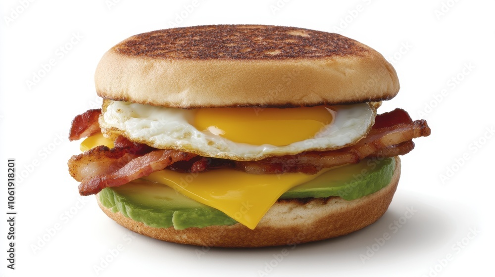 Savory Breakfast Sandwich with Egg and Bacon Savory Breakfast Sandwich with Egg and Bacon