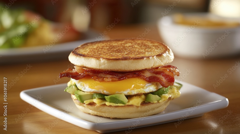 custom made wallpaper toronto digitalDelicious Breakfast Sandwich with Bacon and Egg