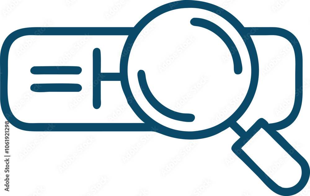 PNG Design for Search Icon in Outline