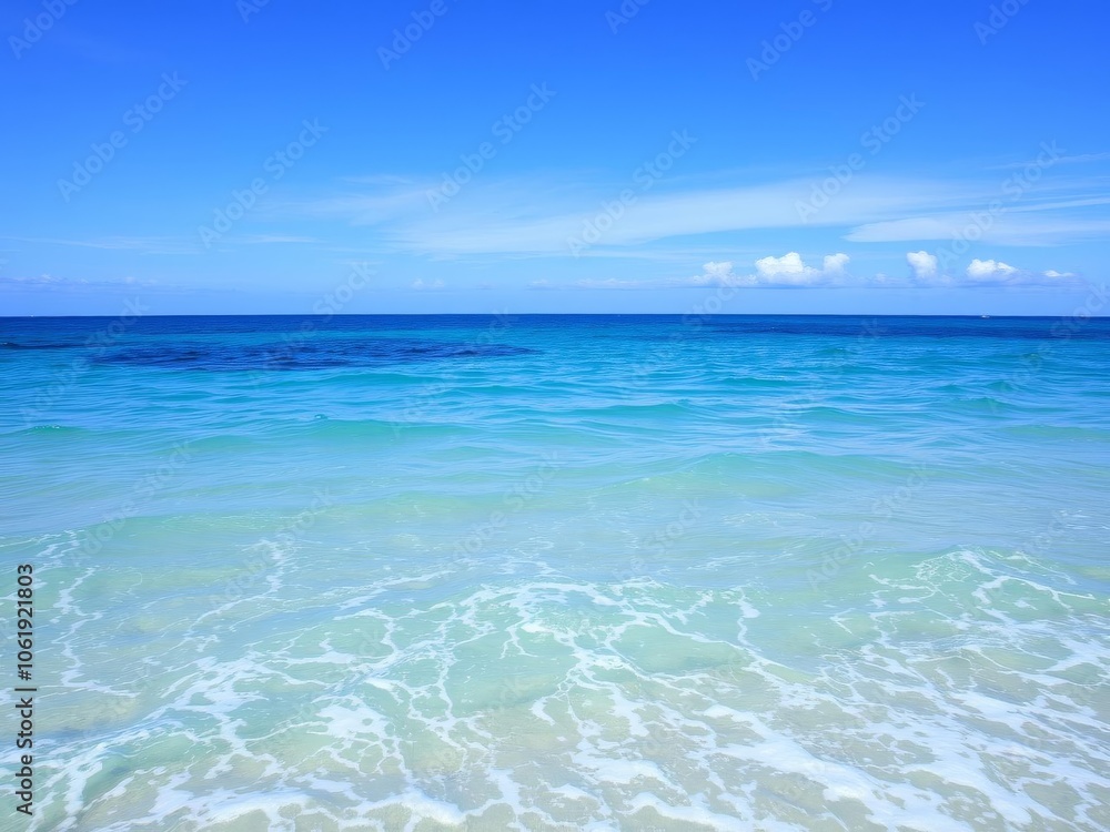 Beautiful ocean background with crystal clear blue water, perfect for summer vacation, scenic, sea Beautiful ocean background with crystal clear blue water, perfect for summer vacation, scenic, sea