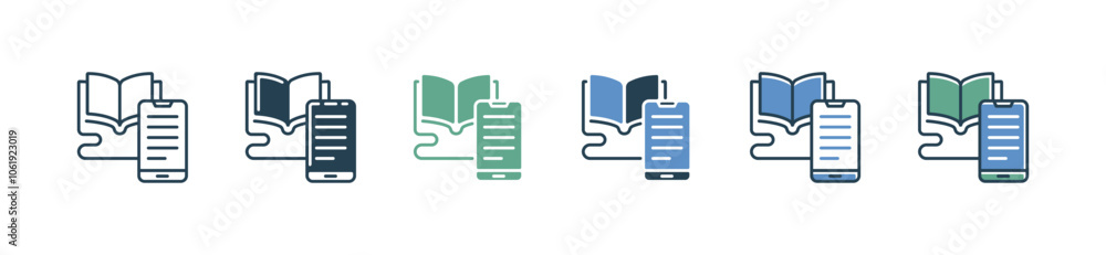 read book mobile icon set education online study course vector open book with smartphone learning document symbol illustration read book mobile icon set education online study course vector open book with smartphone learning document symbol illustration